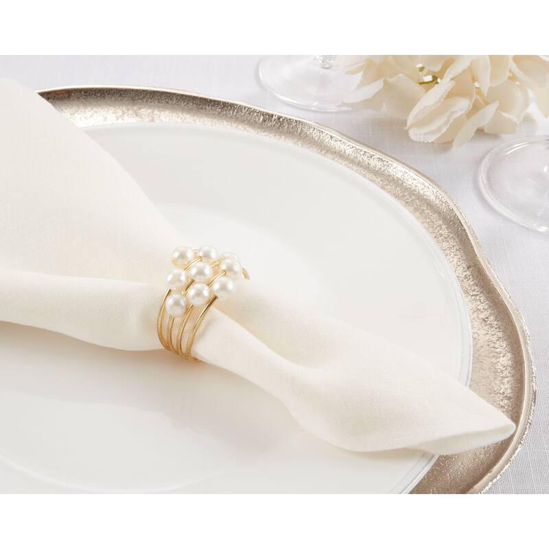 Pearl Design Napkin Rings (Set of 4)