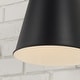 preview thumbnail 3 of 3, 1-Light Outdoor Night Sky Friendly Cone Wall Lantern in Black with Painted White Interior