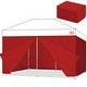 preview thumbnail 8 of 16, Tradesparker 10x10/10x20 Canopy Sidewall Kit 3 Walls+1 Doorwall Fits Pop Up Tents Red - 10x20ft