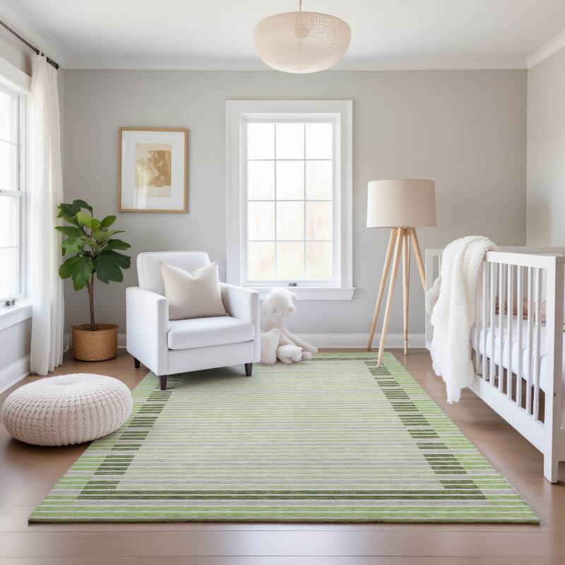 Premium Washable Super Soft Border Geo Mayfield Rug
