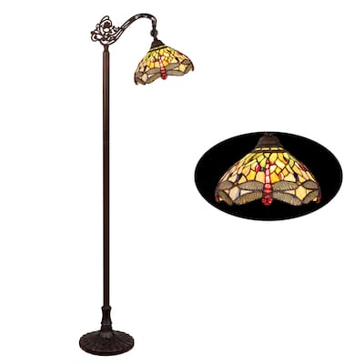 Dragonfly Style 1 Light Floor Lamp - 63.2 inches high
