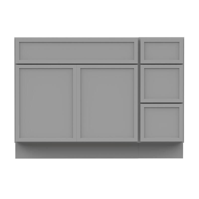 Vanity Art 45" Birch Freestanding Bathroom Vanity Cabinet without Top