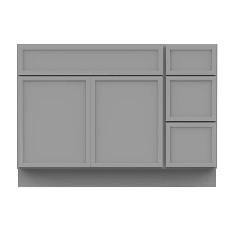Vanity Art 51" Birch Freestanding Bathroom Vanity Cabinet without Top