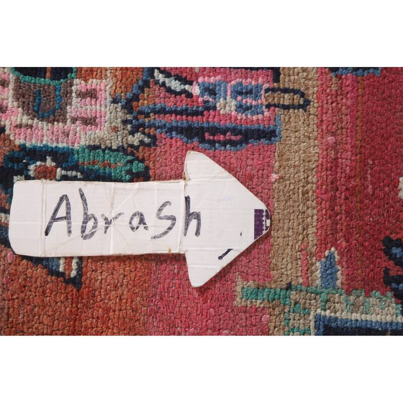 Hand Knotted Oriental 100% Wool Carpet Traditional Medallion Multi-Colored Hamedan Area Rug - 8' 9'' X 5' 4''