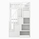 preview thumbnail 9 of 27, Twin size Loft Bed with Bookshelf, Drawers, Desk and Wardrobe