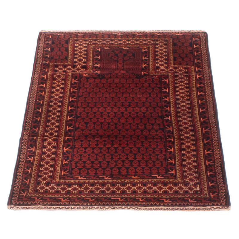 Teimani Red Rug 3'0" x 4'10" - 3'0 x 4'10