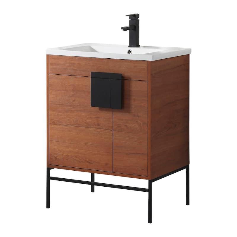Modern Bathroom Vanity Set, Vireous China Sink Top 30"