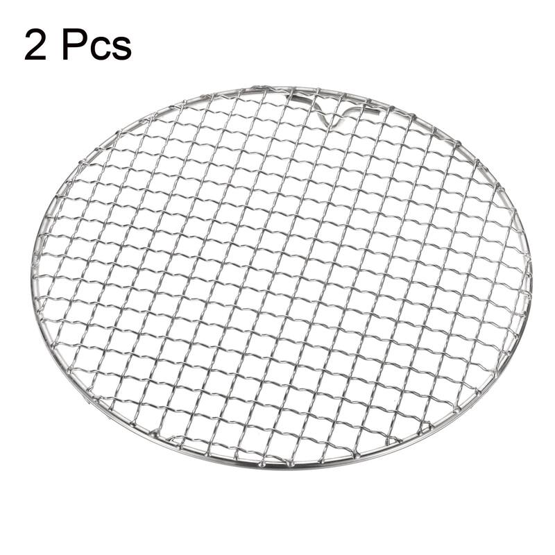 2pcs Round Cooking Rack 9.8" 201 Stainless Steel Barbecue Grill with 20mm Legs - 9.8 Inch