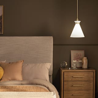 Kichler Lighting Laria 10.5 Inch 1 Light Pendant with Opal Glass in Champagne Bronze