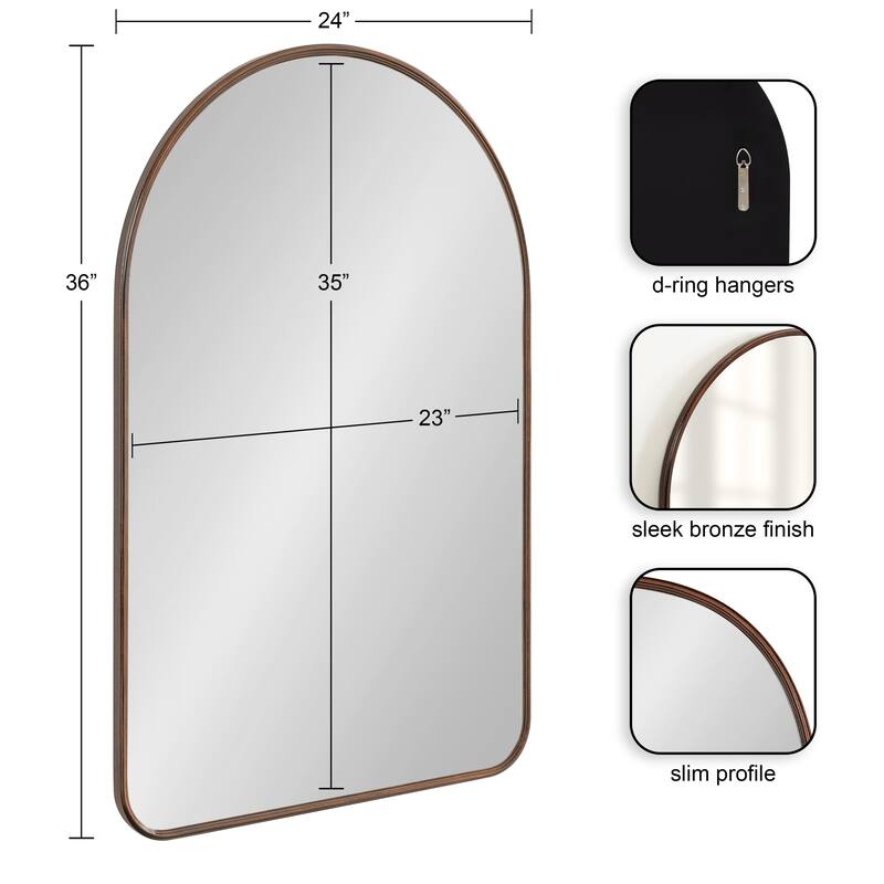 Kate and Laurel Caskill Framed Arch Wall Mirror