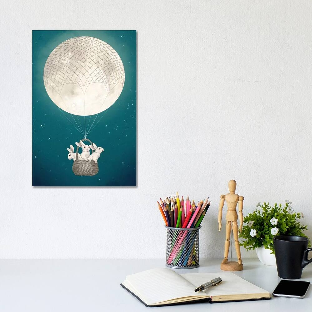 iCanvas "Moon Bunnies" by Laura Graves Canvas Print