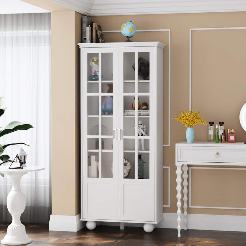 Media/Storage Cabinet - Acrylic Glass Pane Doors, Stores Optical Media