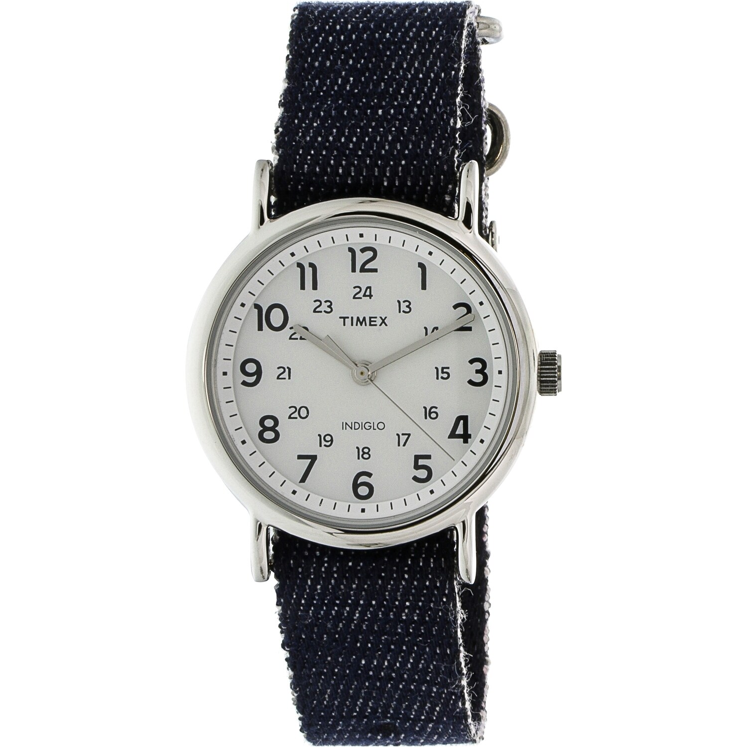 Shop Timex Weekender Silver Cloth Quartz Fashion Watch Overstock