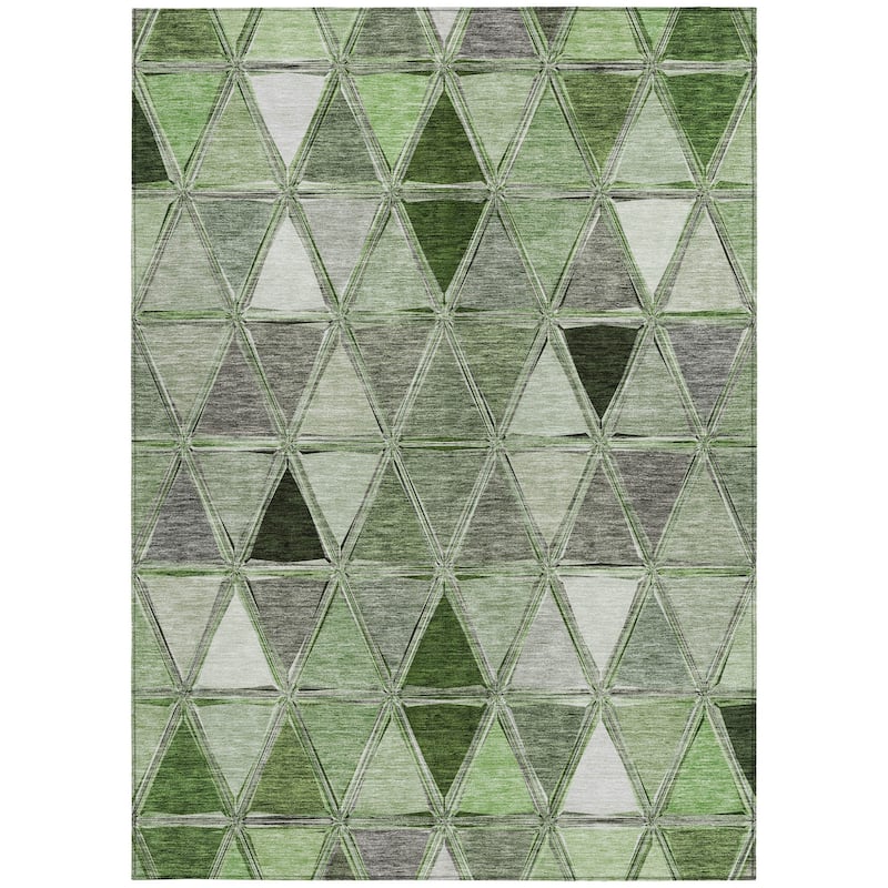 HomeRoots Geometric Transitional Rectangle Outdoor Rug