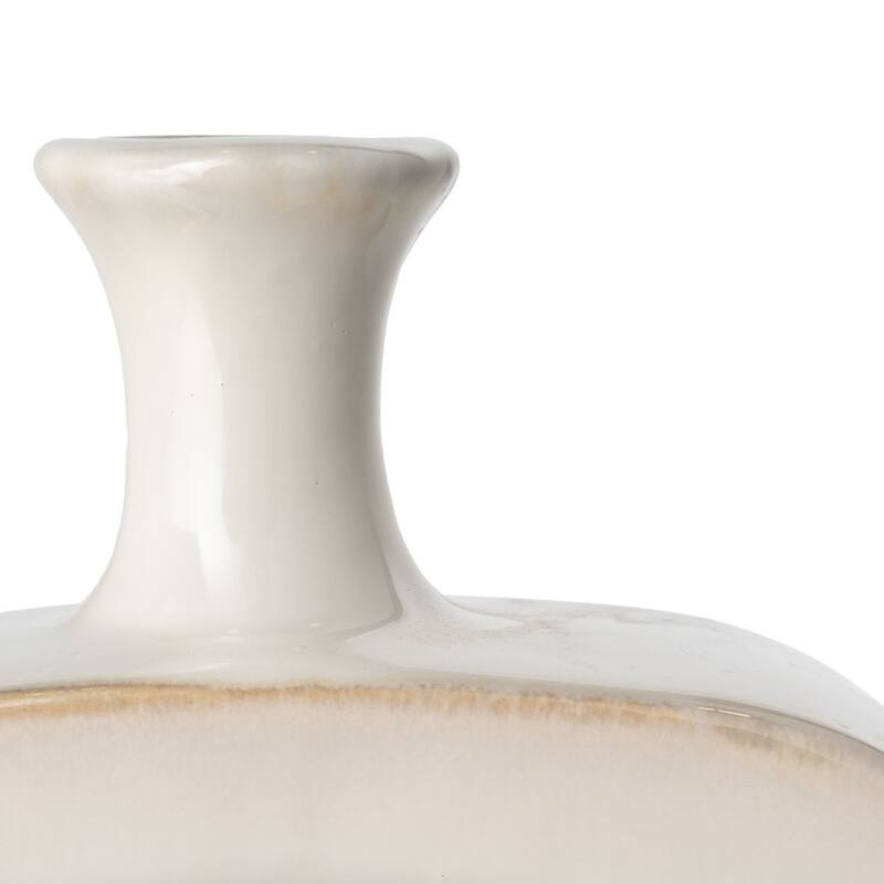 14" Aqua And White Ombre Ceramic Table Vase - 8