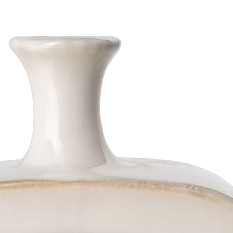 18" Aqua And White Ombre Ceramic Table Vase - 10