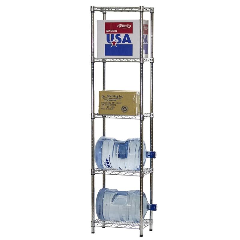 Shelving.com Chrome Wire Shelving with 5 Shelves - 12"d x 18"w