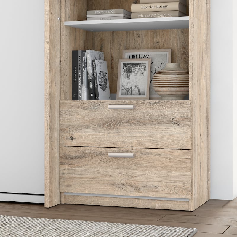 Cielo 2 Drawer Set for Cielo 30W Closet Organizer by Bestar - Rustic Brown