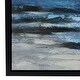 preview thumbnail 4 of 4, Blue Canvas Night Sky Landscape Living Room Framed Wall Art with Black Frame