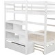 preview thumbnail 6 of 16, Full over Full Bunk Bed with Twin Trundle, Drawer, Stairs with Storage, and Safety Measures