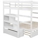 preview thumbnail 6 of 16, Stairway Full-Over-Full Bunk Bed with Twin Size Trundle and Drawer