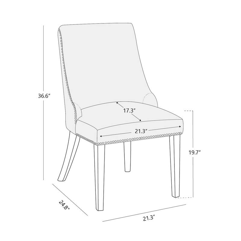 Spruce & Spring Enzo Upholstered Dining Chair Set of 2