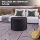 preview thumbnail 19 of 19, Zephyr 27 inch Smokeless Outdoor Firepit, Natural Wood Burning Portable Fire Pit With Water resistantCover, Black