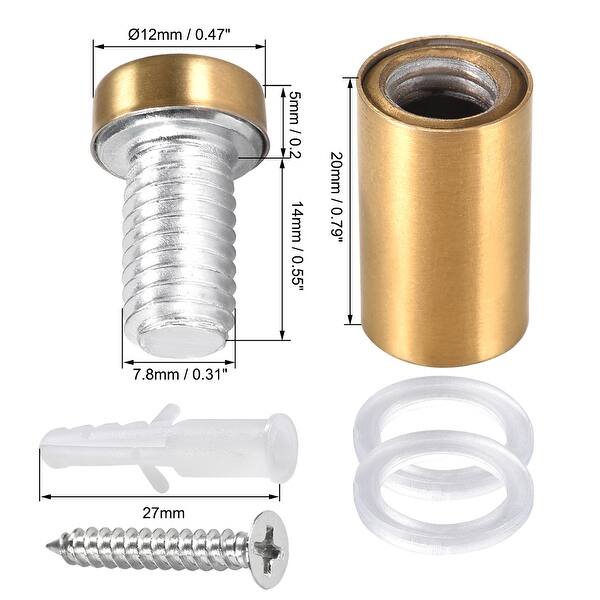 Shop Glass Standoff Mount Wall Standoff Nails 12mm Dia 28mm Length