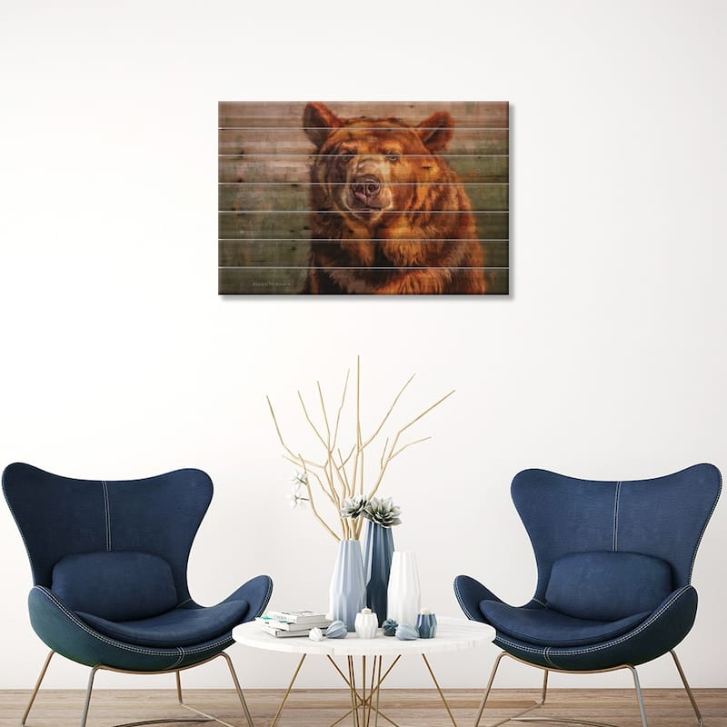 Gold & Bold Print On Wood by Mark McKenna - Multi-Color