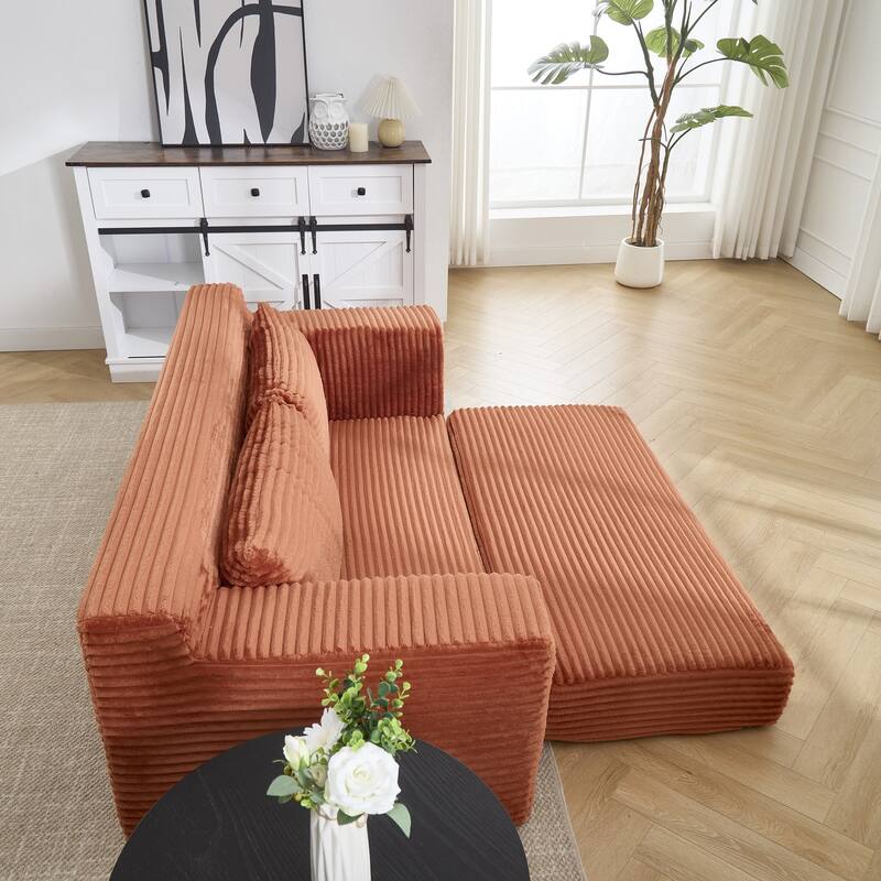 Sofa 70-in Casual Orange 2 -seater Loveseat - 8' x 10'