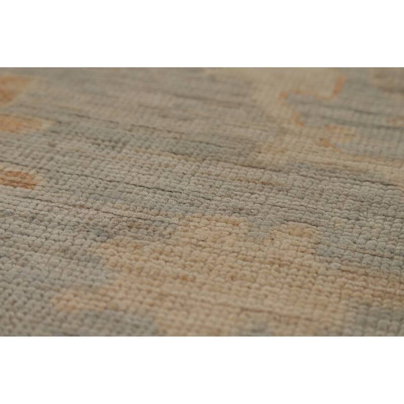 Hand Knotted Oriental 100% Wool Carpet Transitional All-Over Greys & Charcoal Oushak Area Rug - 10' 4'' X 8' 1''