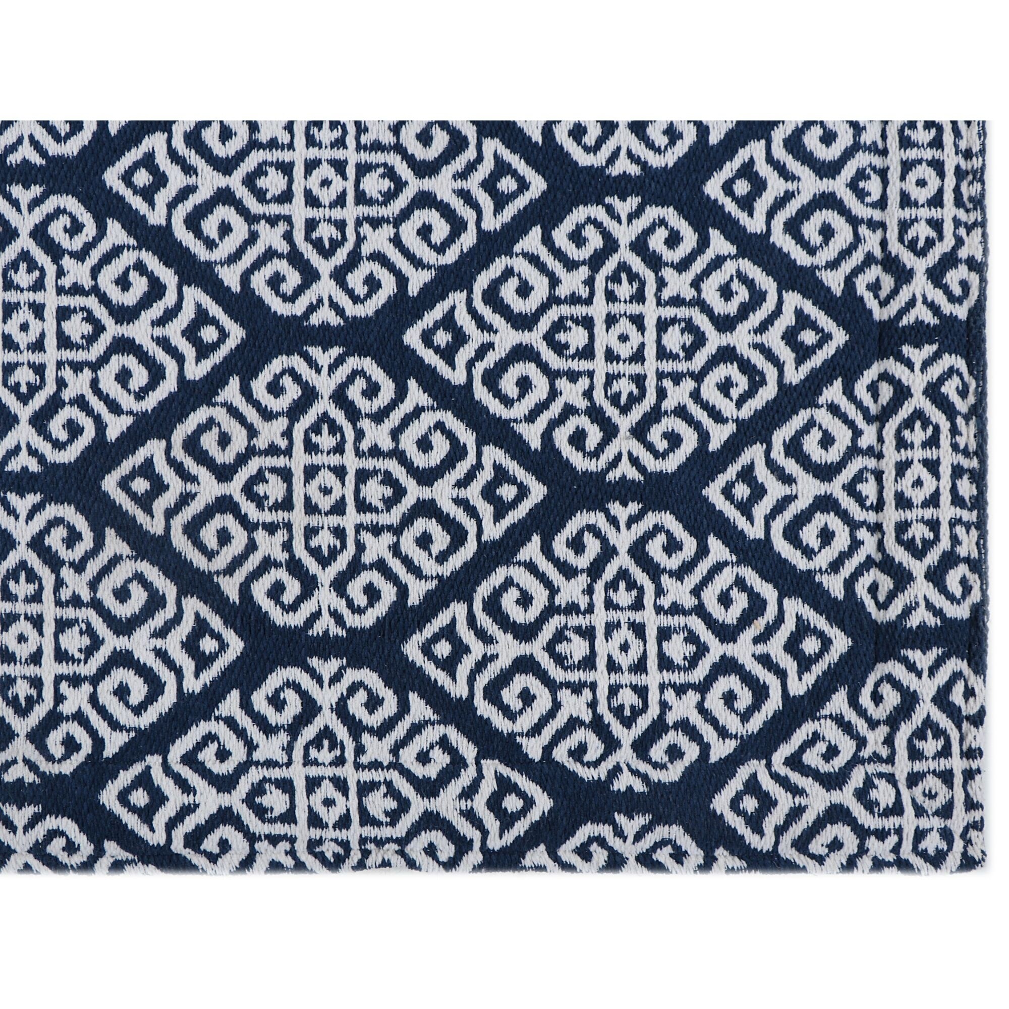 RugSmith Blue Medallion Anti-Fatigue Kitchen Mat, 20 x 36 