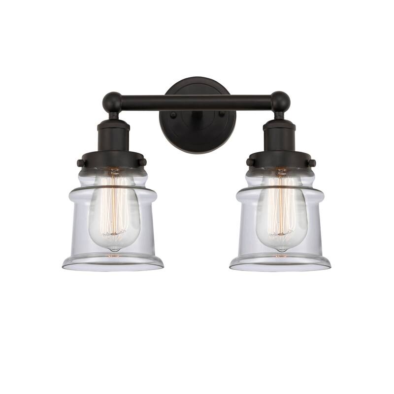 Innovations Lighting 616-2W-11-14 Canton Vanity Canton 2 Light 14" - Oil Rubbed Bronze / Clear