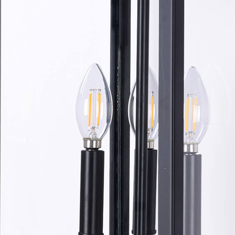 3-light Metal Outdoor Wall Sconce Candle Bulb Lantern(4-pack)