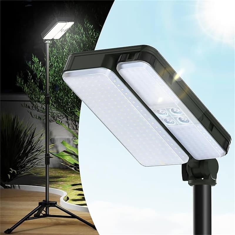 10000lm Dimmable Rechargeable Work Light w/ 2 Separate Lights, 2 Charge Ways Type C & Solar Powered