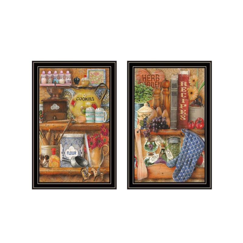 Trendy Decor 4U "Sugar, Spice, Herbs" Printed Framed Wall Art by Ed Wargo - Multi - 8.5 x 12.25