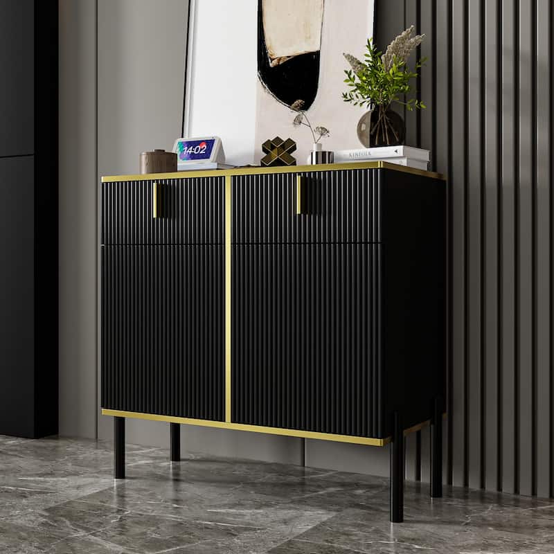 Pop-Up Door Credenza Sideboard Buffet Buffet Sideboard Storage Cabinet