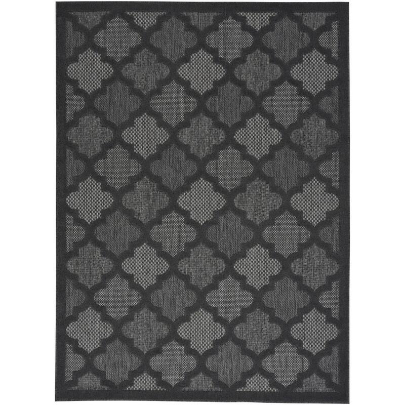 HomeRoots Contemporary Rectangle Outdoor Rug - 6' X 9'
