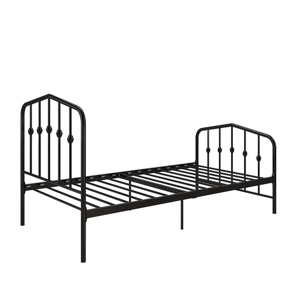 Novogratz Bushwick Metal Platform Bed Frame with Headboard, Twin