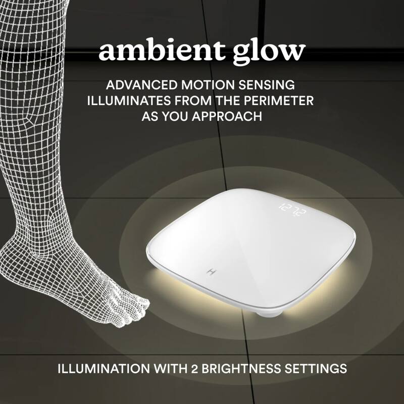 Homedics Essential Glo™ Digital Bathroom Scale with Ambient Illumination - White