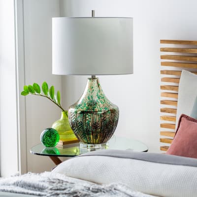 Lianne Painted Glass Modern Contemporary Table Lamp - 27"H x 16"W x 16"D