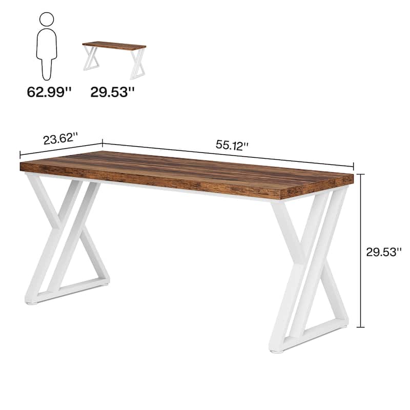55" Heavy Duty Computer Desk, Office Desk