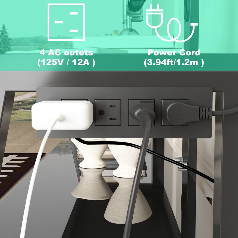 Wooden Storage TV Stand Height Adjustable Universal Swivel Entertainment Center With Mount TV Stand