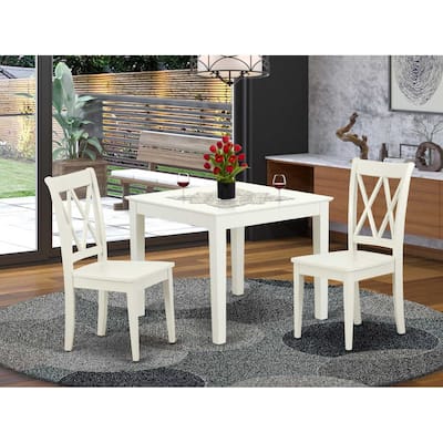 Square Table Set 3-Piece Dining Set - Modern Bistro Table & Chairs