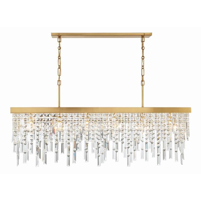 Winfield 6 Light Antique Gold Chandelier - 49"W x 24.5"H x 9"D