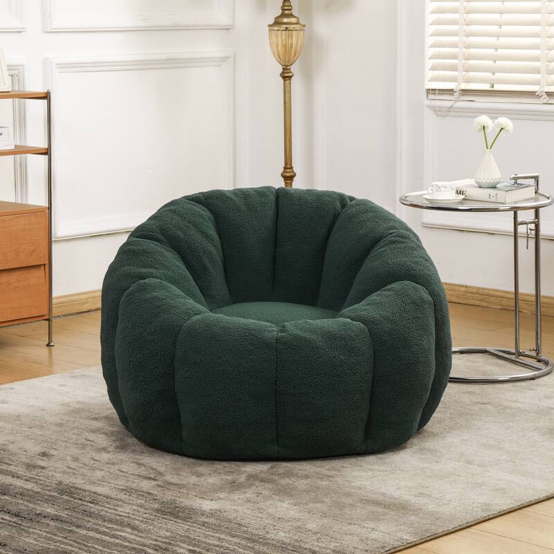 Green Comfortable Bean Bag Chair Sofa Chair with Armrests, Leisure Chair Lounge Chair Upholstered Chair - Green