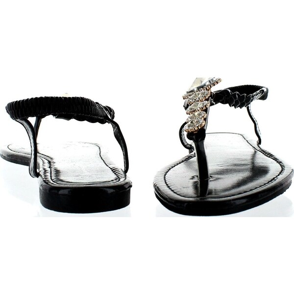 black and silver sandals flat