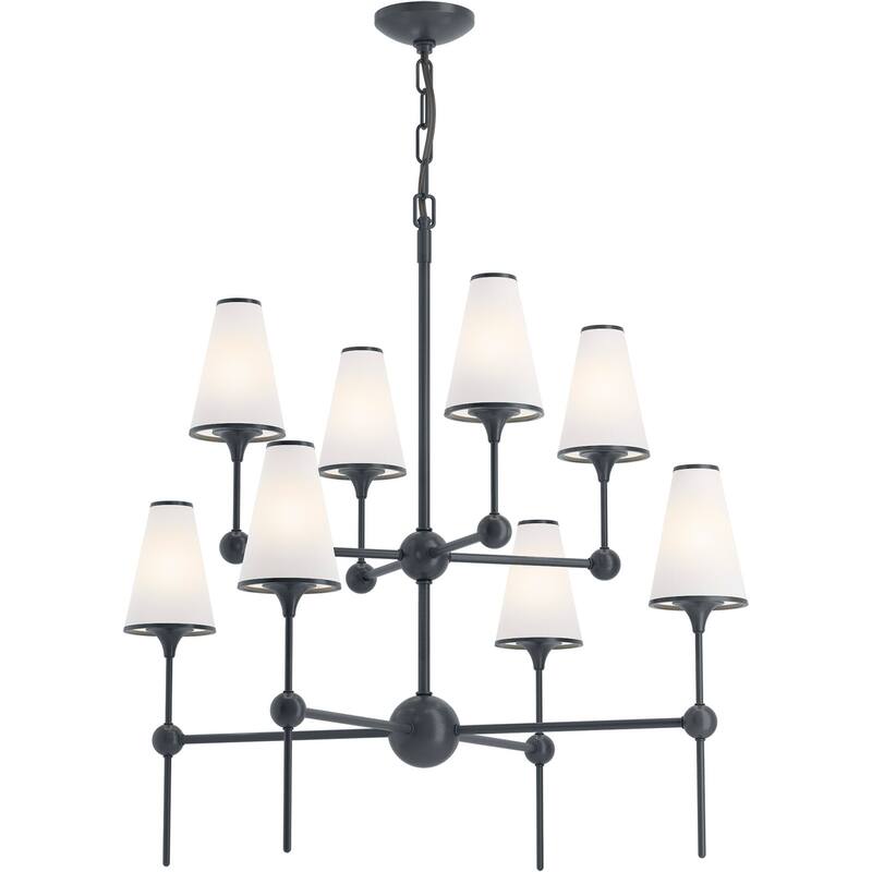 Kohler Lighting Parohn 8 Light Fabric Shade Chandelier