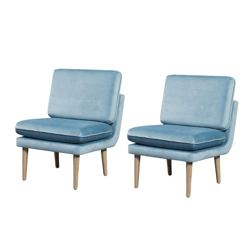 Pocassy Accent Chairs Set of 2 for Living Room Bedroom - Blue