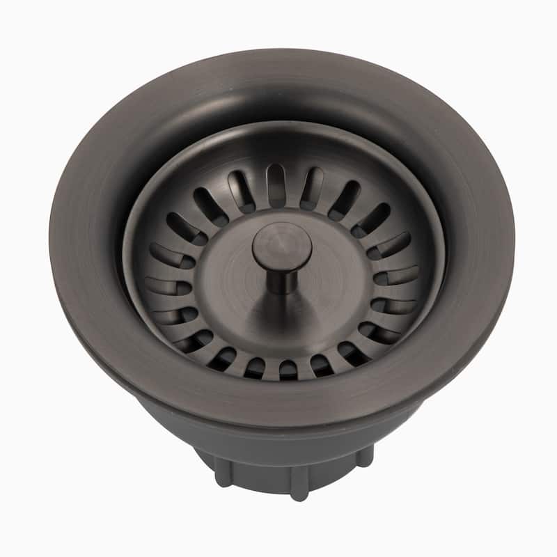 Houzer Preferra 3-1/2" Stainless Steel Basket Strainer - Graphite